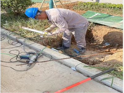 馬鞍山九華東路二期電力工井，保護管工程